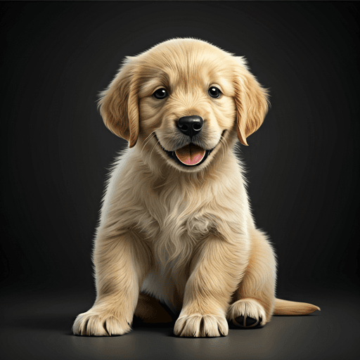 A happy golden retriever in soft sunlight